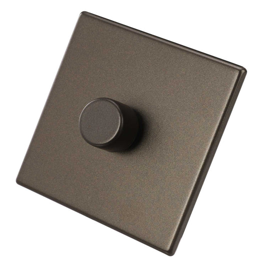 Hamilton 250W 1 Gang 2 Way LED Trailing/Leading Edge Dimmer Switch Screwless Bronze