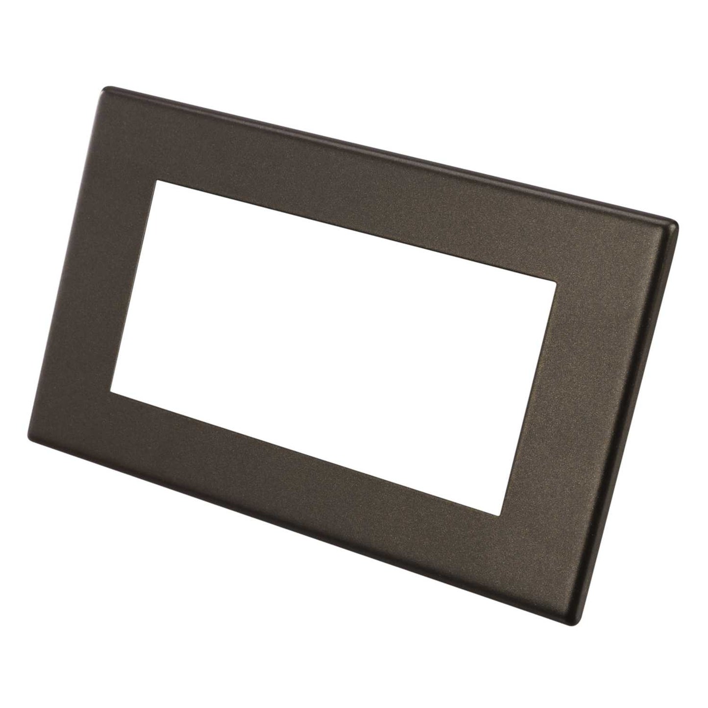 Hamilton 2 Gang 4 Module Face Plate with Grid Screwless Bronze