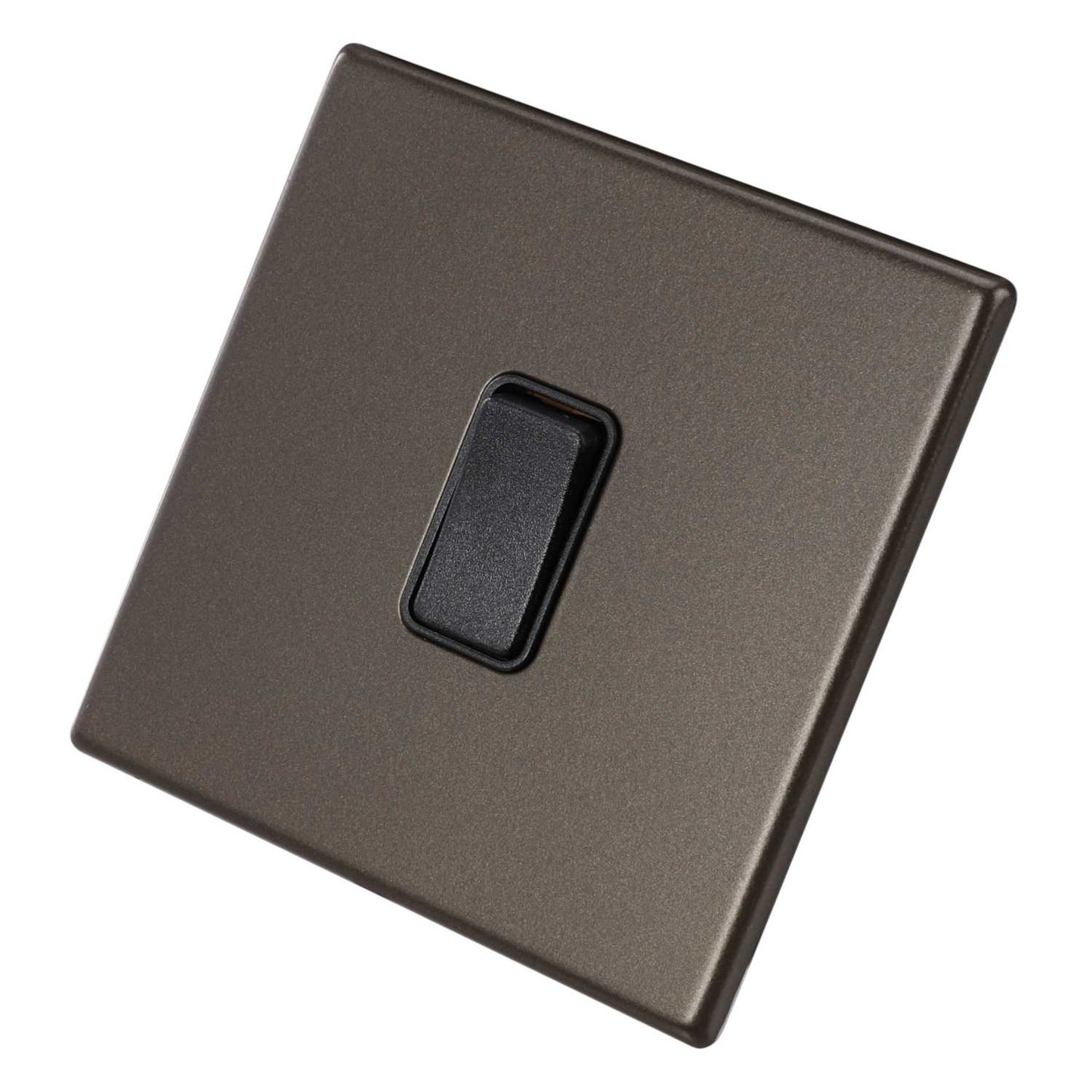 Hamilton 10A 1 Gang Intermediate Switch Black Insert Screwless Bronze