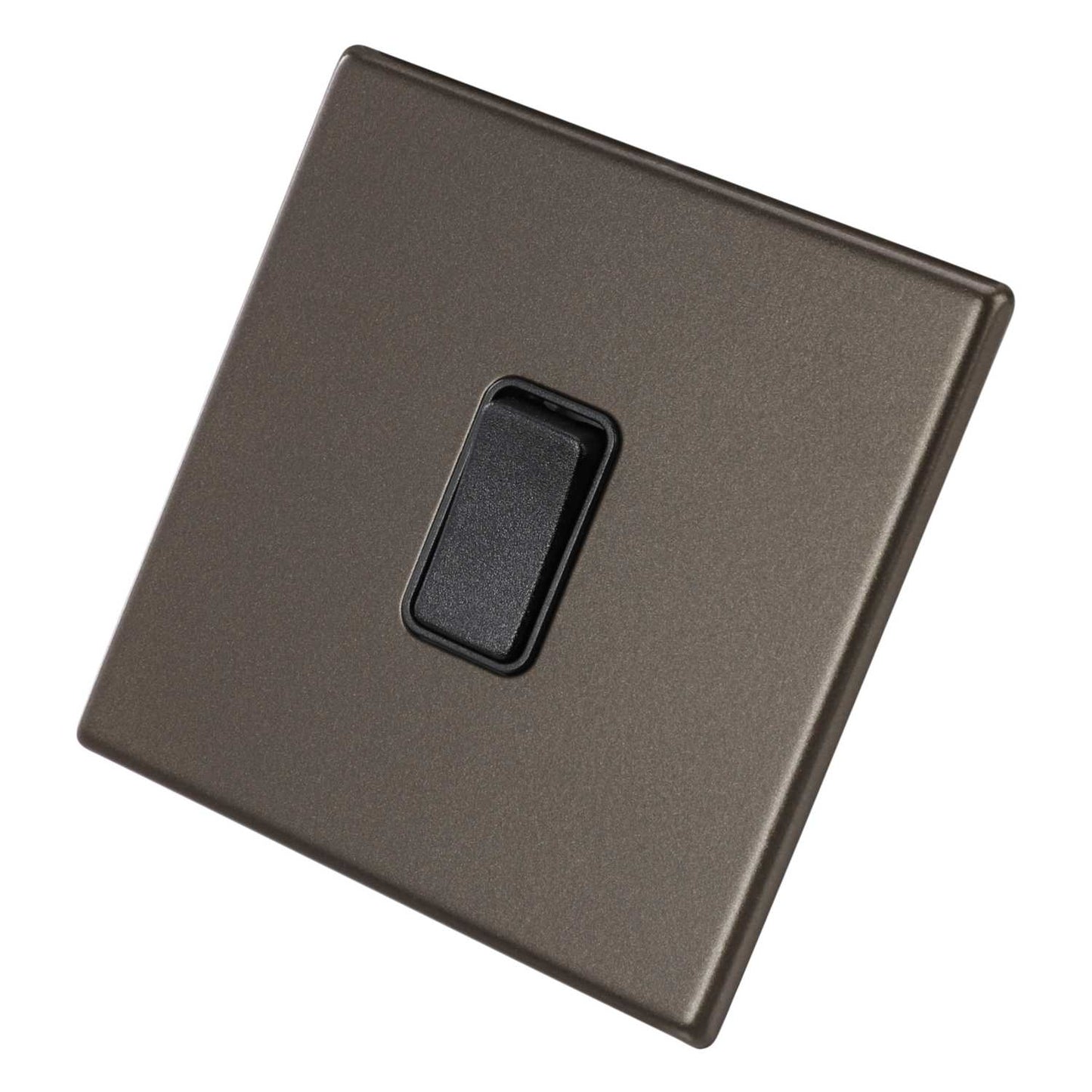 Hamilton 10A 1 Gang 2 Way Retractive Switch Black Insert Screwless Bronze