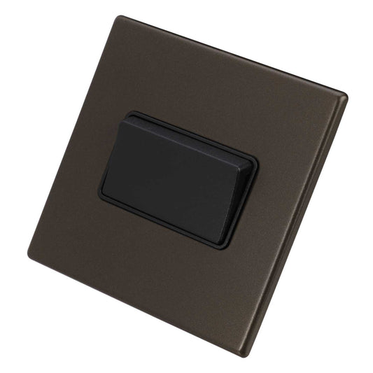 Hamilton Hartland 10A Triple Pole Fan Isolator Switch Black Insert Screwless Bronze