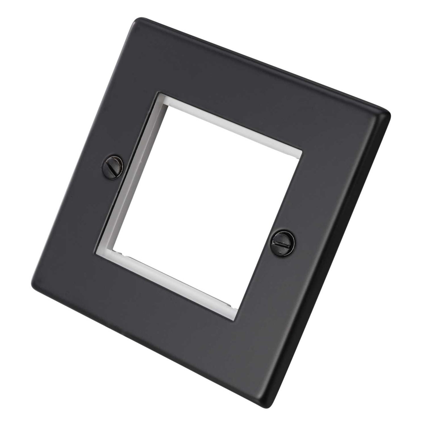 Hamilton 1 Gang 2 Euro Module Face Plate Matt Black