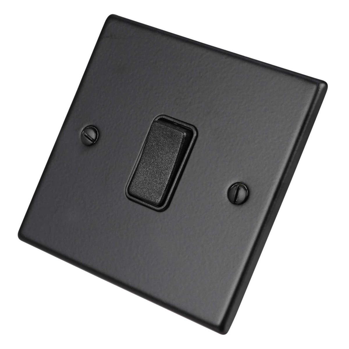 Hamilton 10A 1 Gang Retractive Switch Black Insert Matt Black