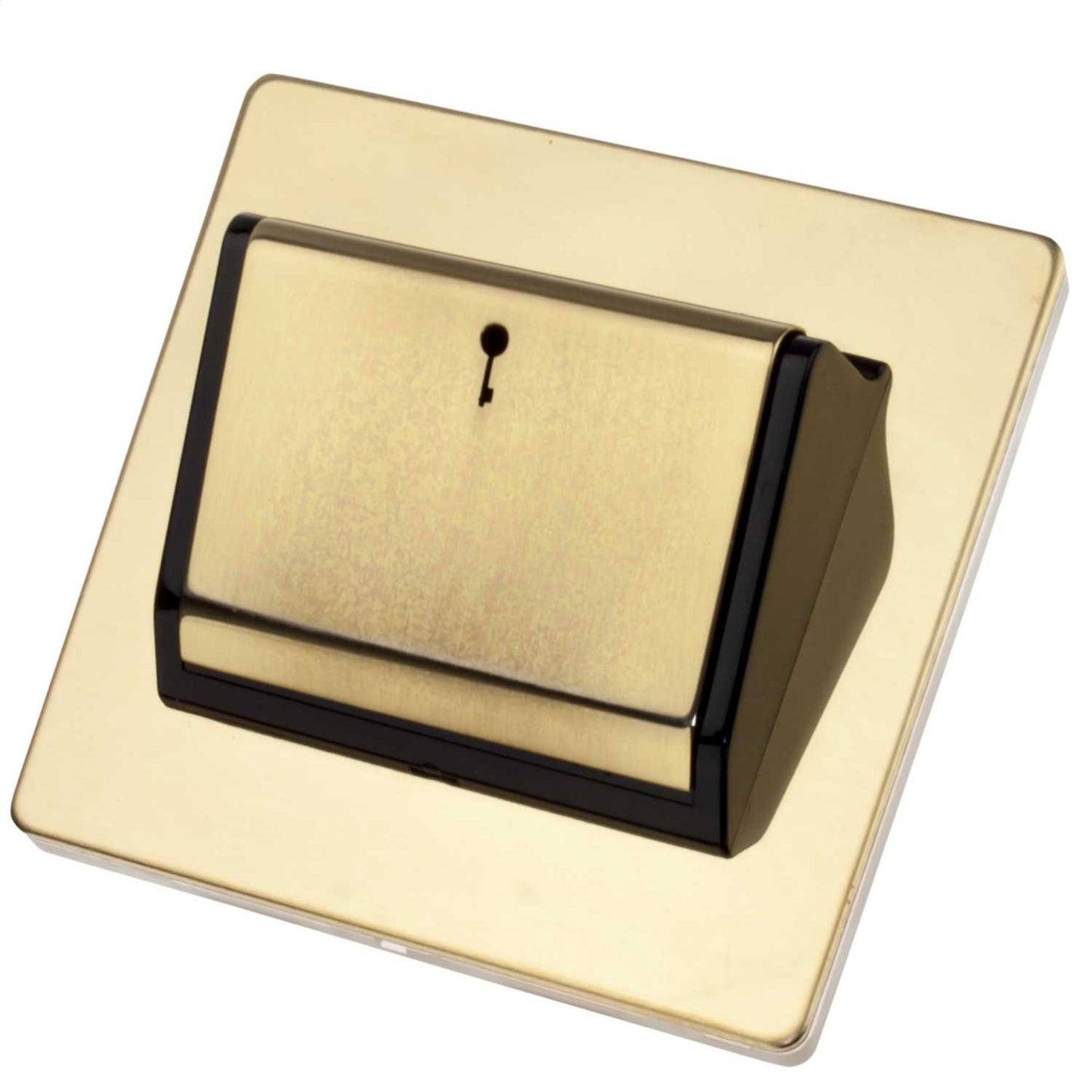 Hamilton Hotel Key Card Switch Black Insert Polished Brass