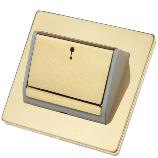 Hamilton Sheer Hotel Key Card Switch White Insert Polished Brass