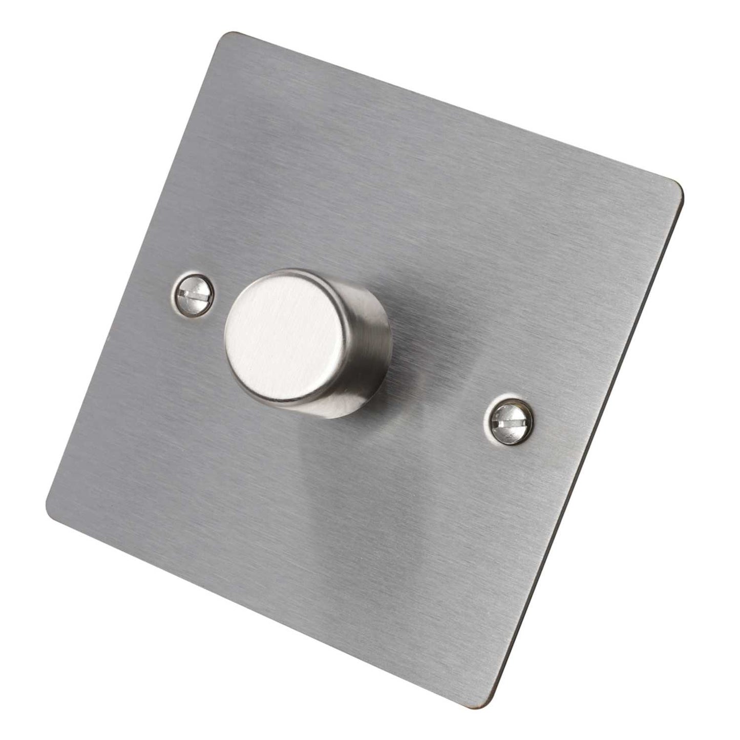 Hamilton 250W 1 Gang 2 Way LED Trailing/Leading Edge Dimmer Switch Satin Steel