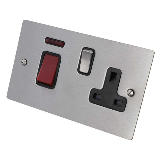 Hamilton 45A DP Cooker Control Unit with Neon Black Insert Satin Steel