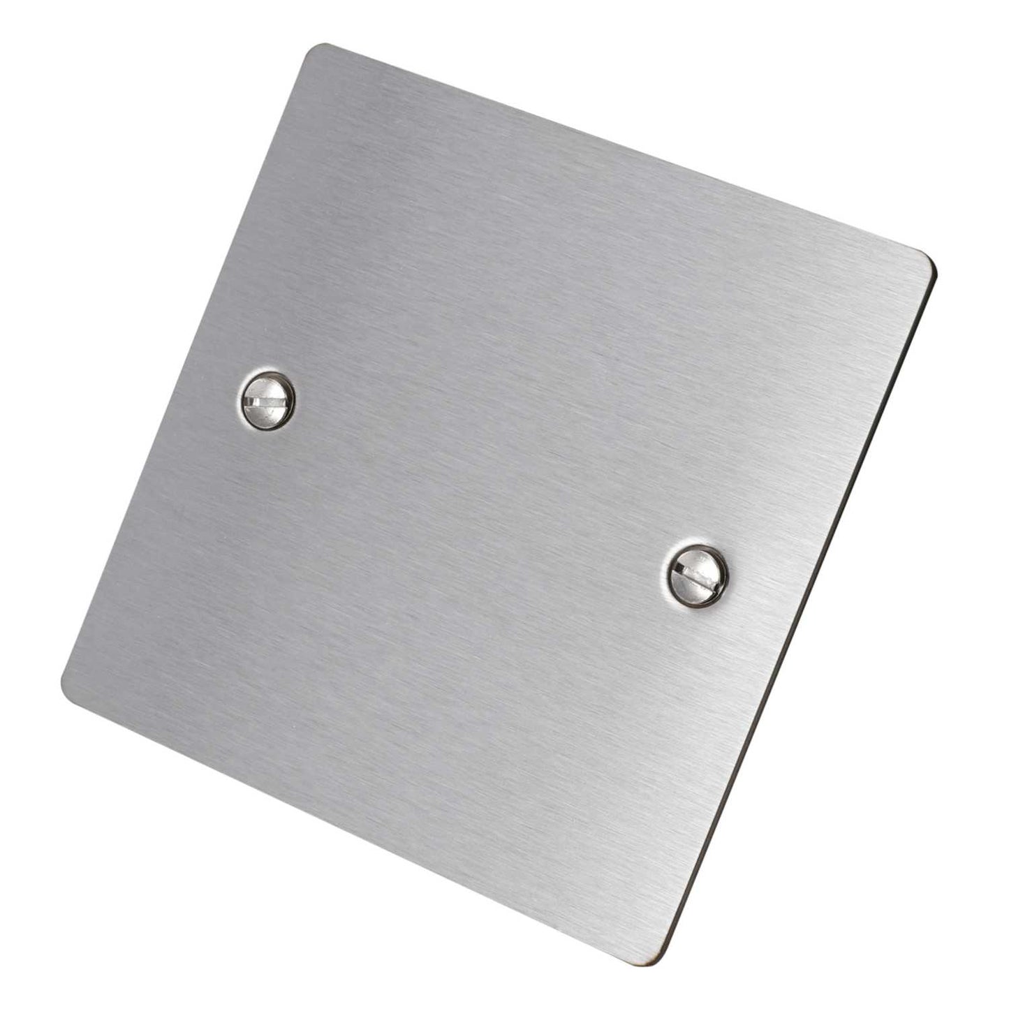 Hamilton 1 Gang Blank Plate Satin Steel