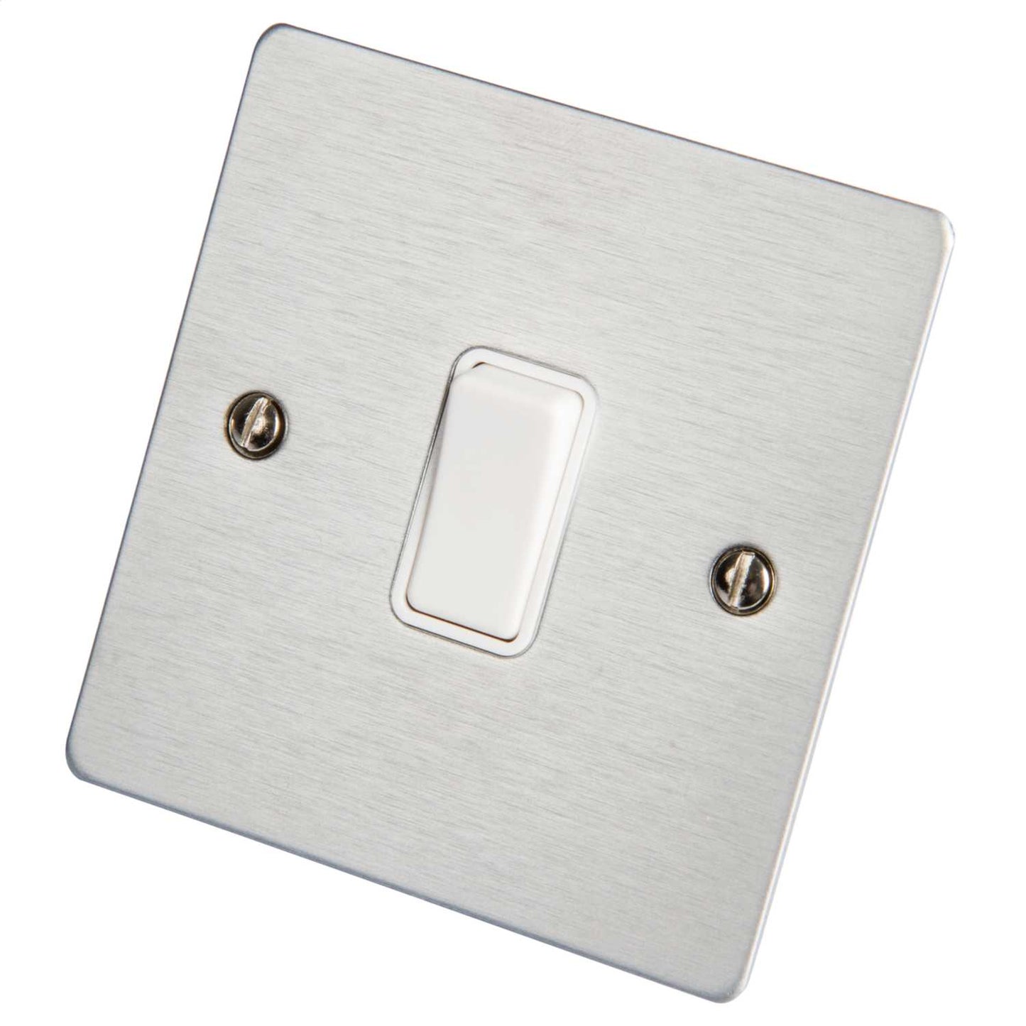 Hamilton 10A 1 Gang Intermediate Switch White Insert Satin Chrome