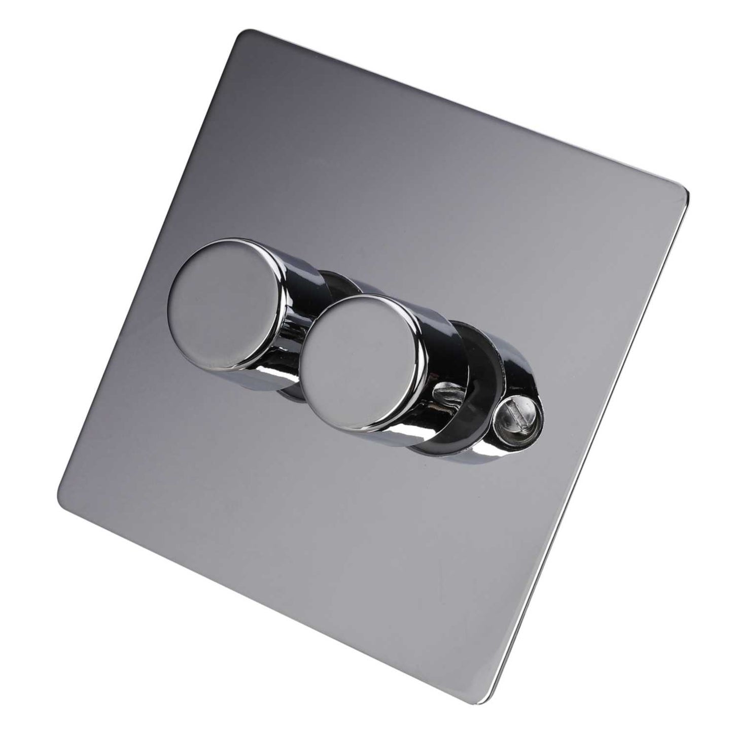 Hamilton 100W 2 Gang 2 Way LED Trailing/Leading Edge Dimmer Switch Bright Chrome