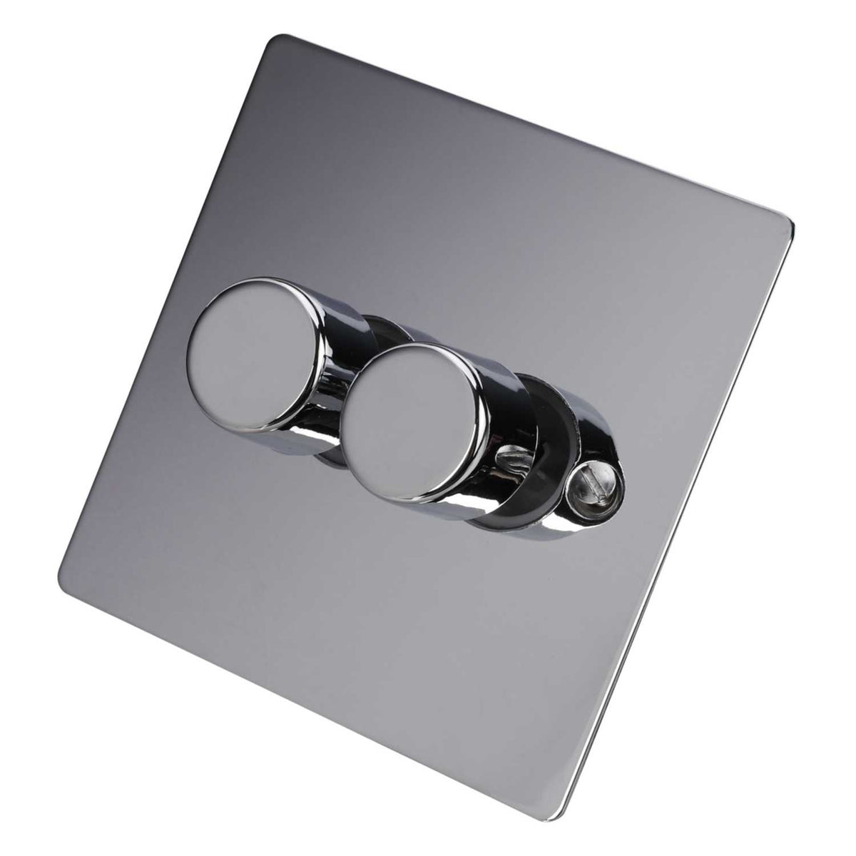 Hamilton 250W 2 Gang 2 Way LED Trailing/Leading Edge Dimmer Switch Bright Chrome