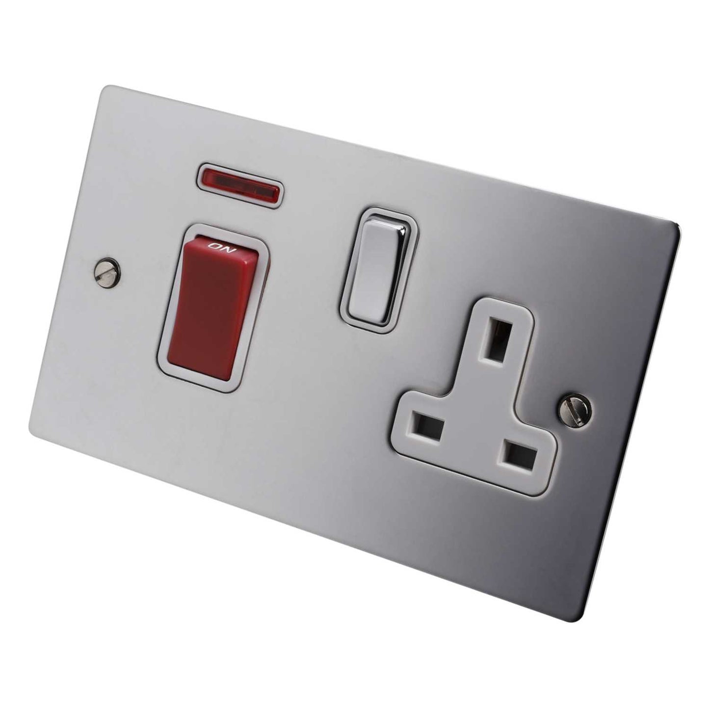 Hamilton 45A DP Cooker Control Unit with Neon White Insert Bright Chrome