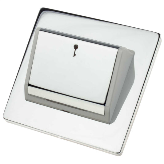Hamilton Sheer Hotel Key Card Switch White Insert Bright Chrome