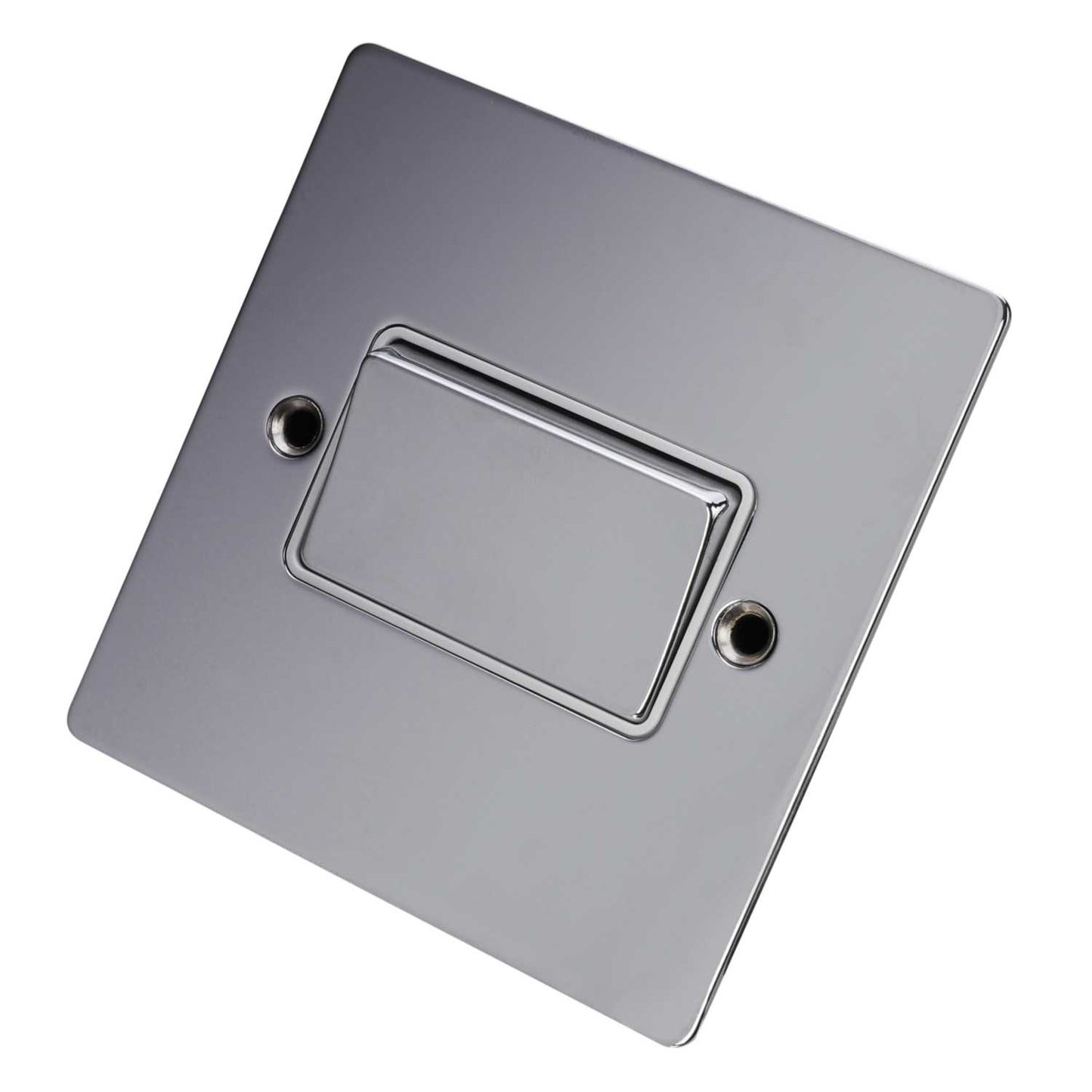 Hamilton 10A Triple Pole Fan Isolator Switch White Insert Bright Chrome