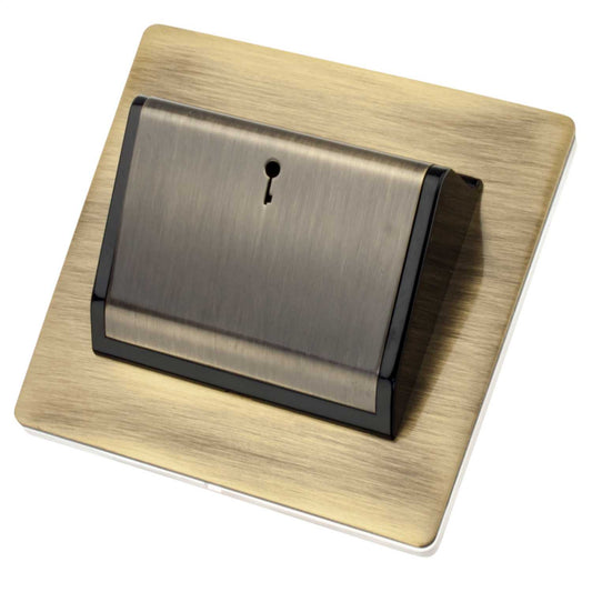 Hamilton Sheer Hotel Key Card Switch Black Insert Antique Brass
