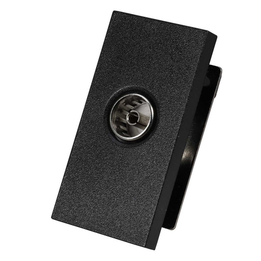 Hamilton EuroFix Non-Isolated TV Outlet Module Black