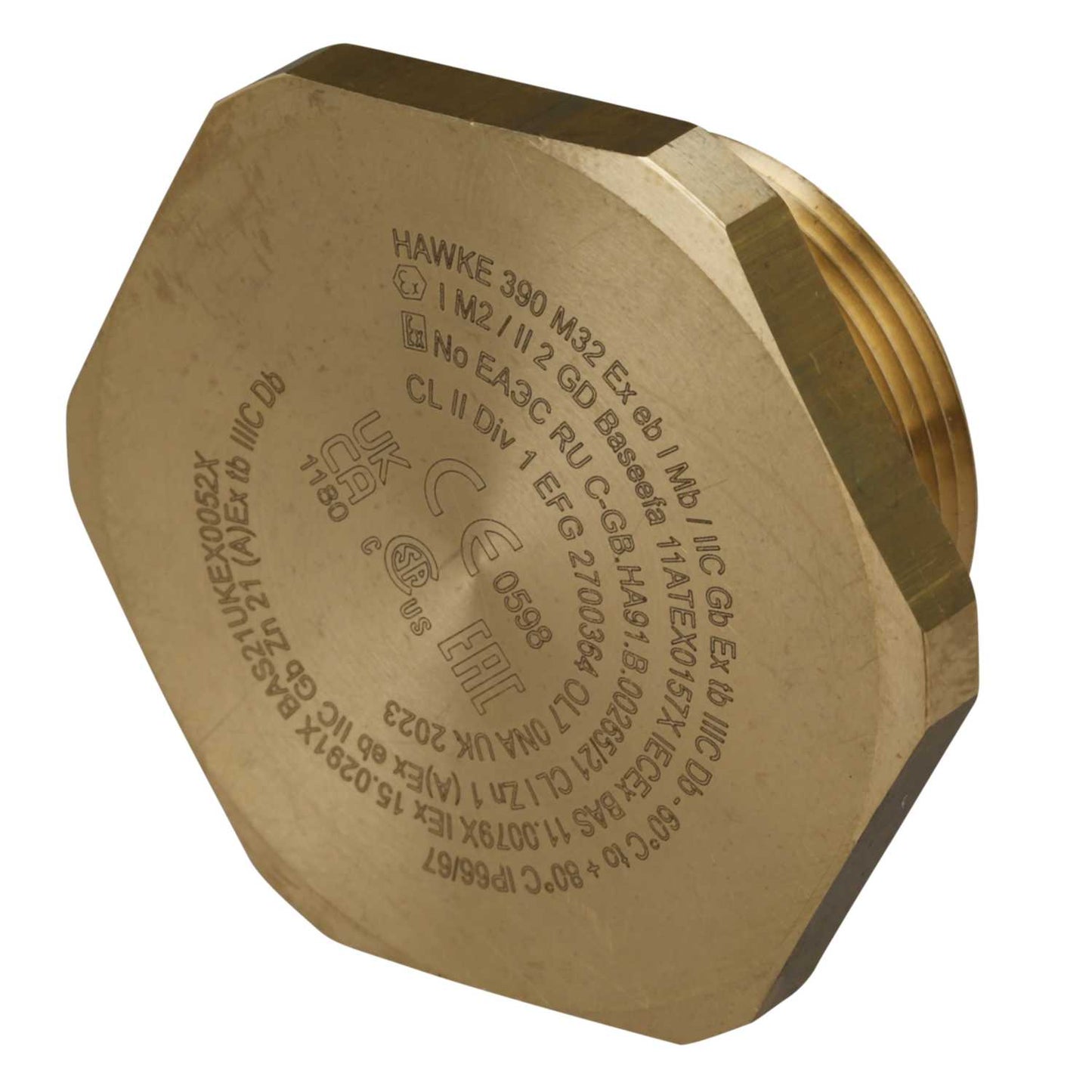 M32 390 EXE / EXT Hex Head Brass Stopping Plug (Sold in 1's)