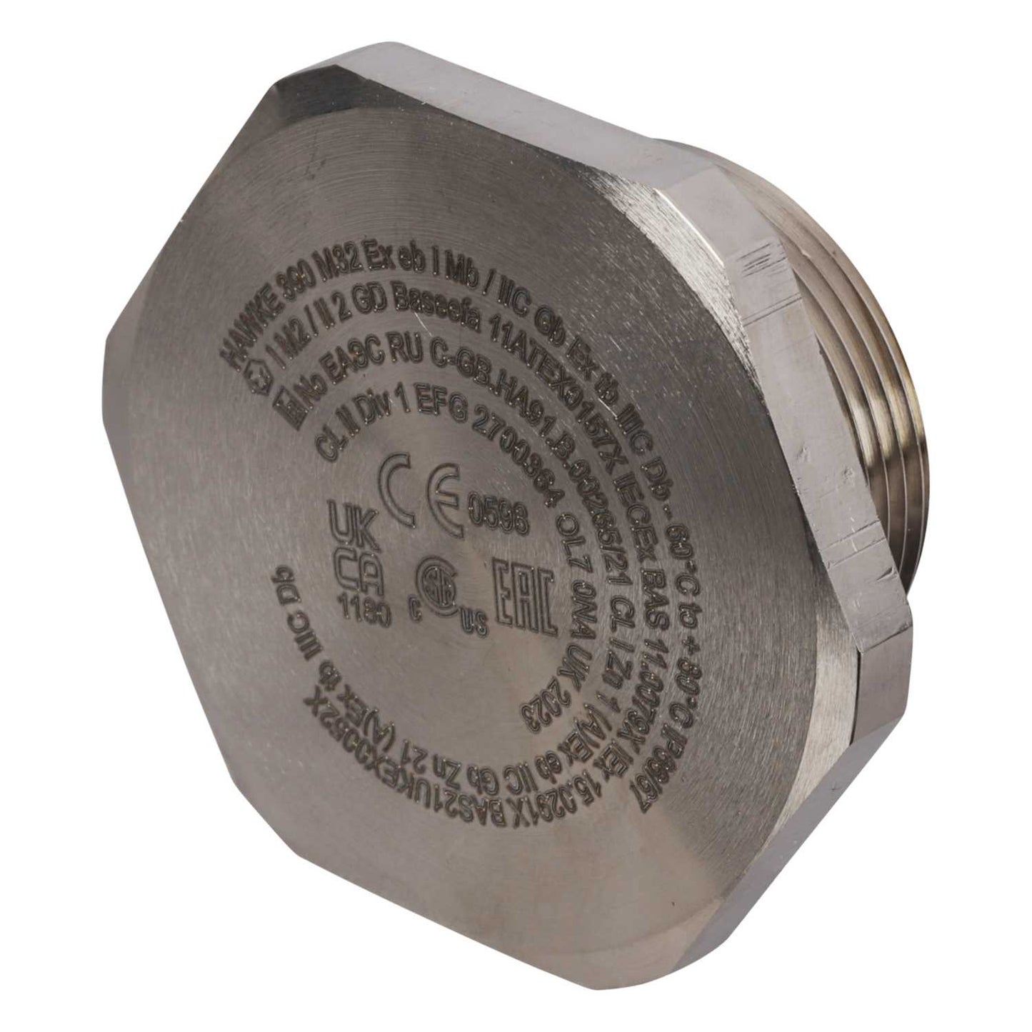 M32 390 EXE / EXT Hex Head Nickel Plated Brass Stopping Plug (Sold in 1's)