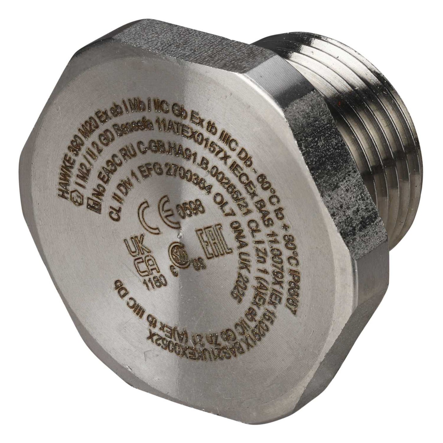 M20 390 EXE / EXT Hex Head Stainless Steel Stopping Plug (Sold in 1's)