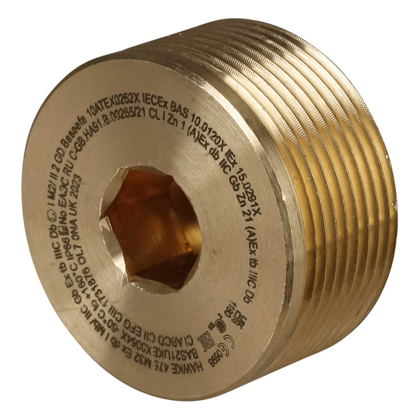 M32 475 EXD Tamperproof Brass Stopping Plug (Sold in 1's)