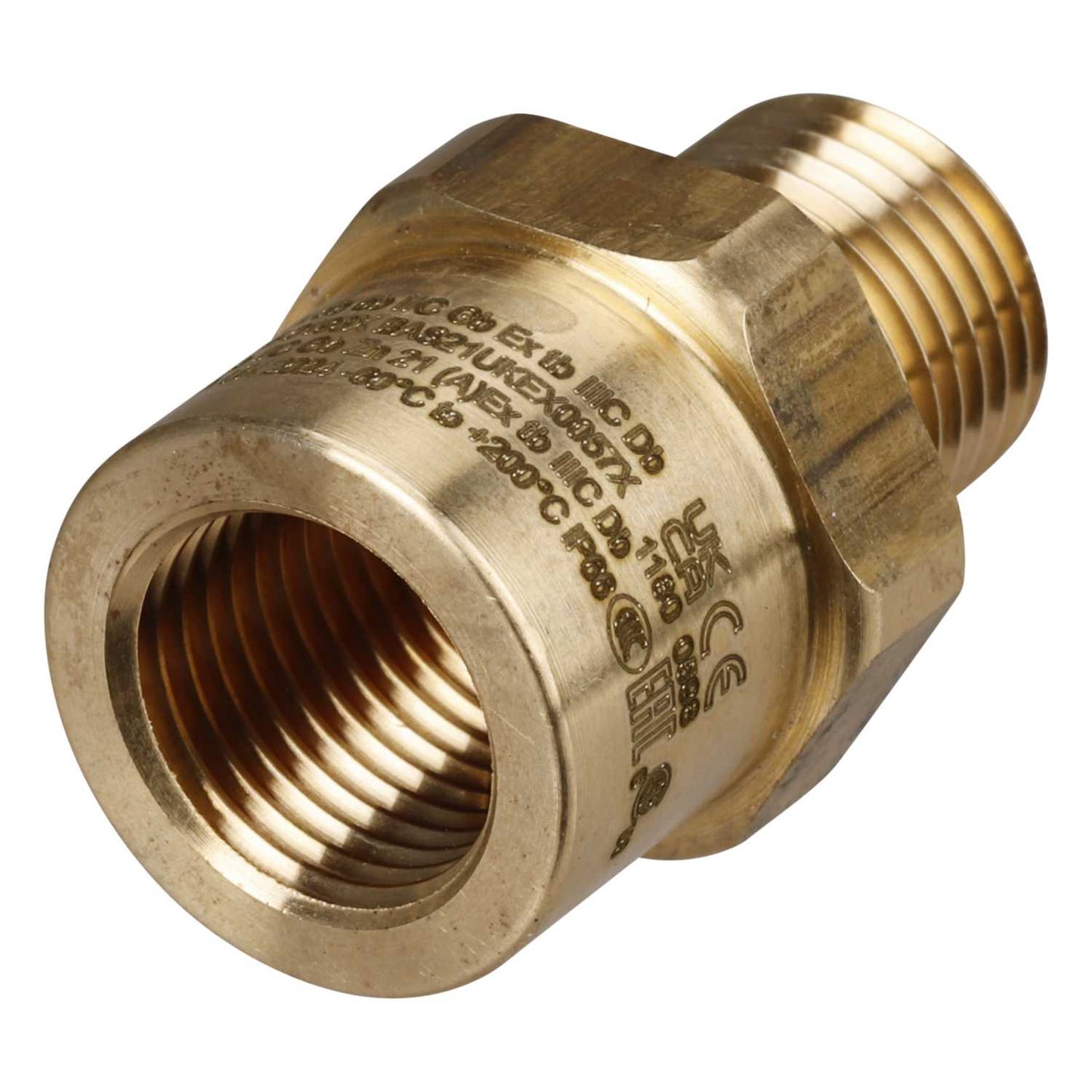 M16 Male x M16 Female EXD / EXE Brass Adaptor (Sold in 1's)