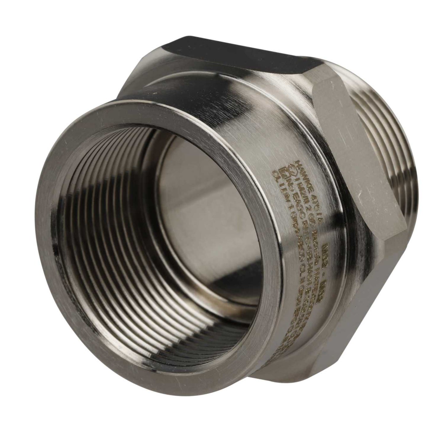 M32 Male x M32 Female EXD / EXE Nickel Plated Brass Adaptor (Sold in 1's)