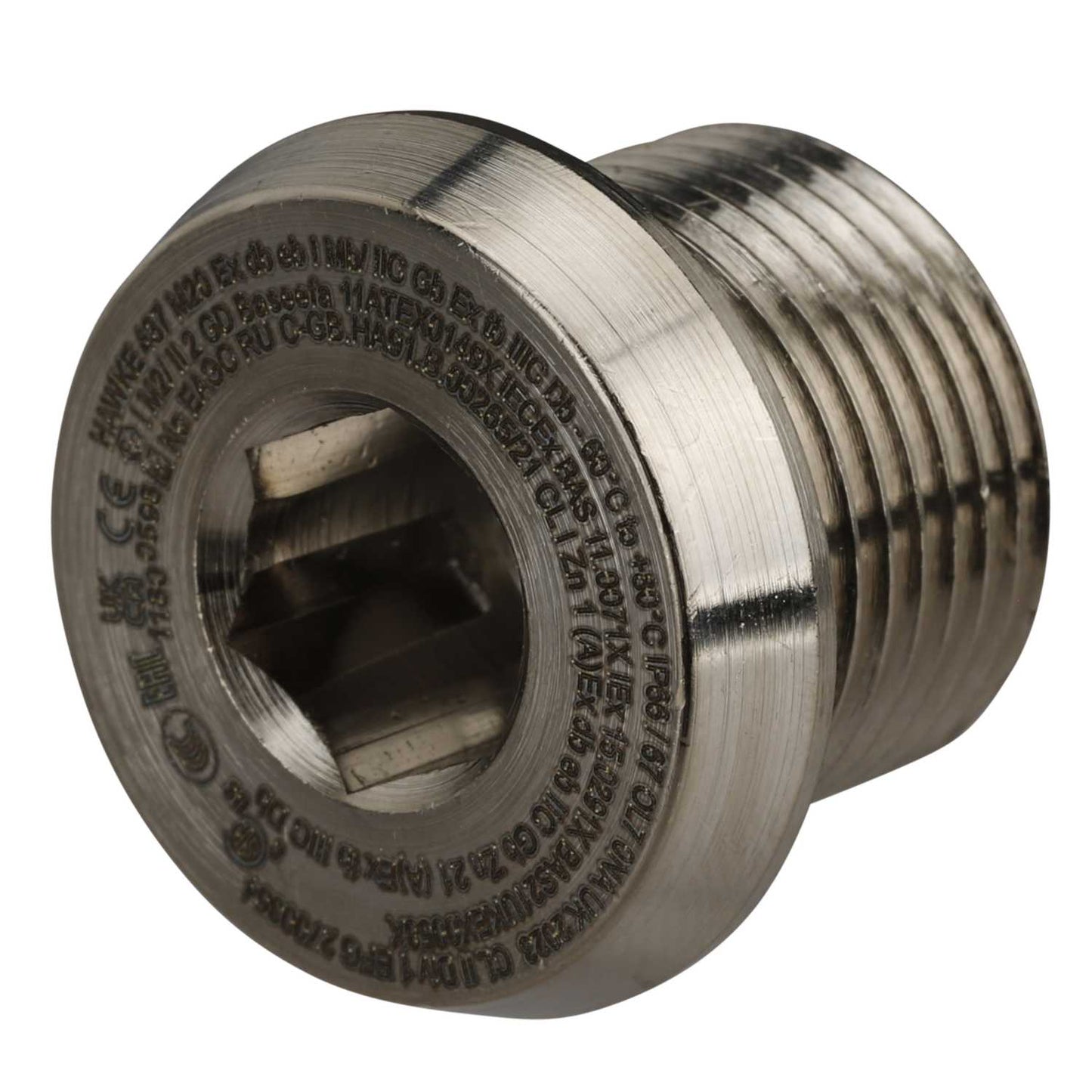 M20 487 EXD / EXE Dome Head Nickel Plated Brass Stopping Plug (Sold in 1's)