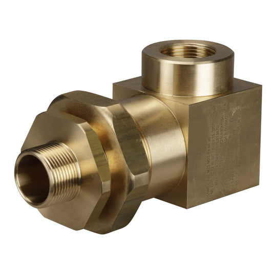 M25 Male x M25 Female EXD/EXE Brass Swivel 90° Elbow and Lockstop (Sold in 1's)