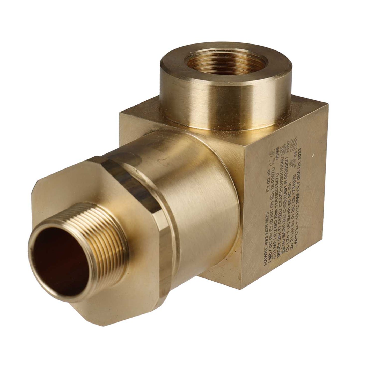 M25 Male x M25 Female EXD/EXE Brass Swivel 90° Elbow (Sold in 1's)