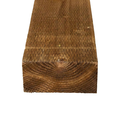 100mm x 200mm Brown Treated Garden Railway Sleeper 2.4m