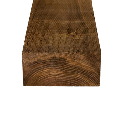 125mm x 250mm Brown Treated Garden Railway Sleeper 2.4m