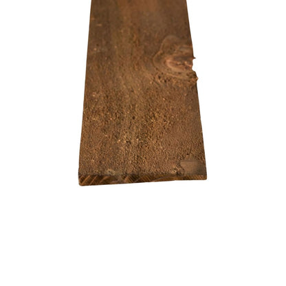 22mm x 125mm Brown Treated Feather Edge Fence Board 1650mm