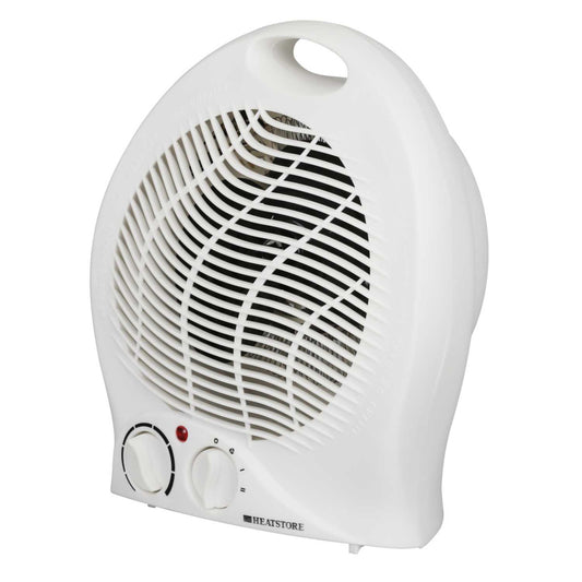 Heatstore 2kW Portable Fan Heater with Thermostat White