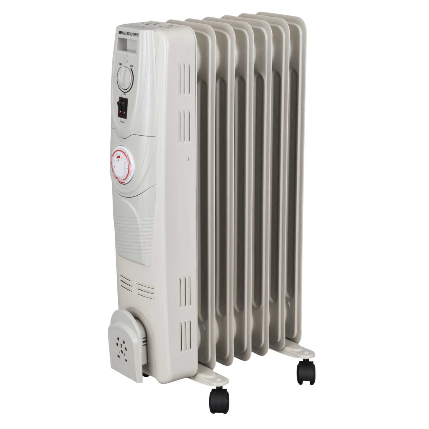 Heatstore 1.5kW Oil Filled Column Radiator with Timer White