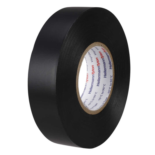 Hellermann HTAPE13BK 19mm x 33m PVC Insulation Tape Black (Pack of 10)