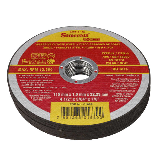 Starrett 115mm Cutting Disc (Pack of 12)