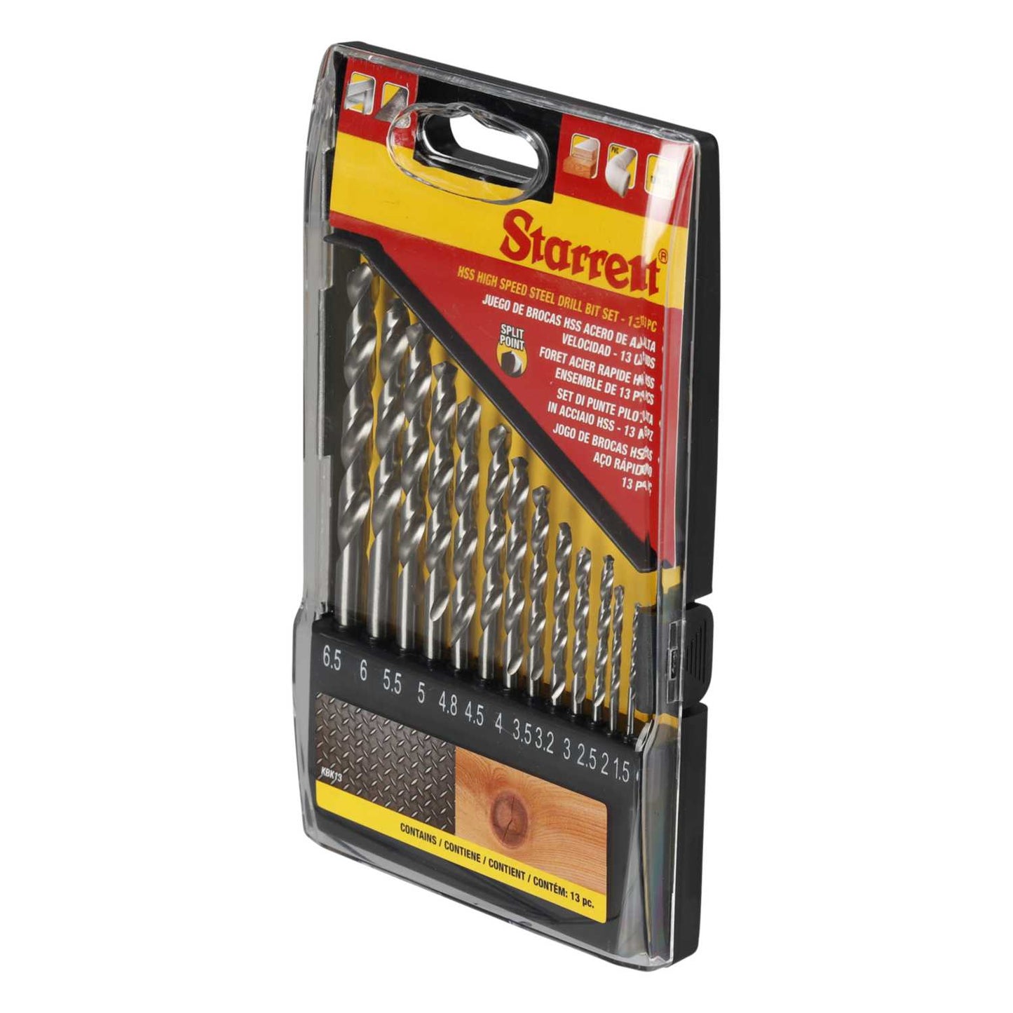 Starrett 13 Piece HSS Split Point Drill Bit Set
