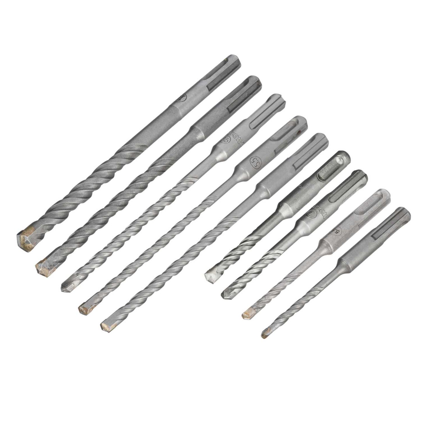 Starrett 9 Piece SDS Plus 2 Point Drill Set