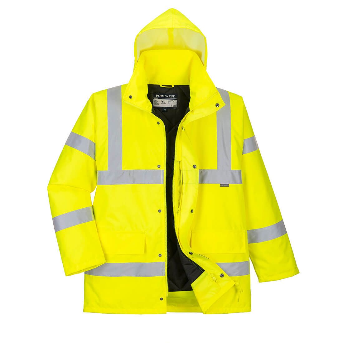 Hi-Vis Breathable Winter Traffic Jacket, L, R, Yellow