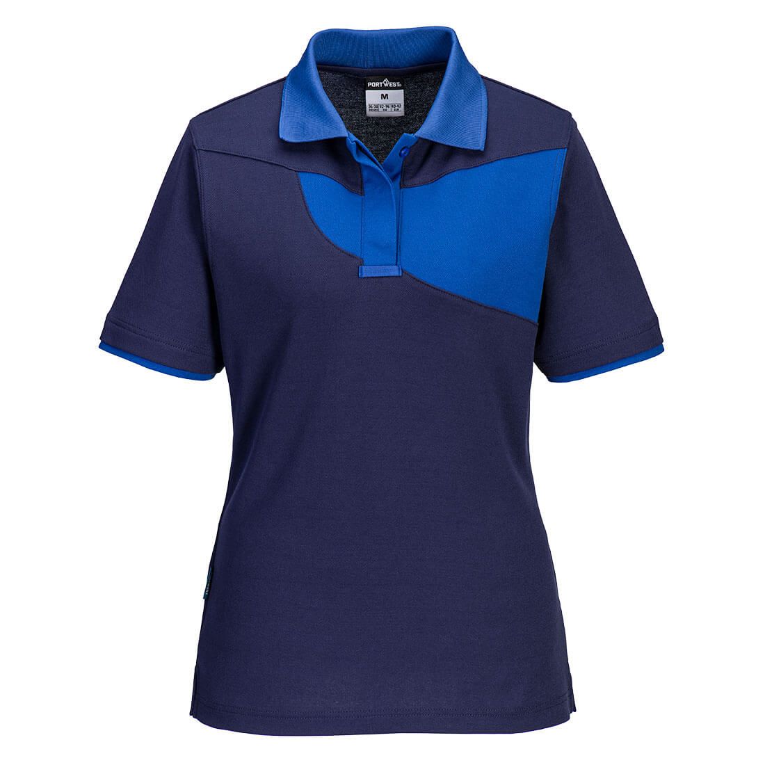PW2 Cotton Comfort Women's Polo Shirt S/S, L, R, Navy/Royal