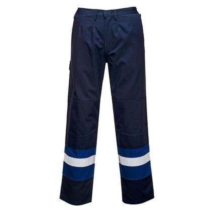 Bizflame Work Trousers, L, R, Navy/Royal
