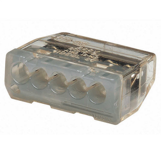 Ideal 24A 5 Way Push In Wire Connector Grey (Pack of 50)