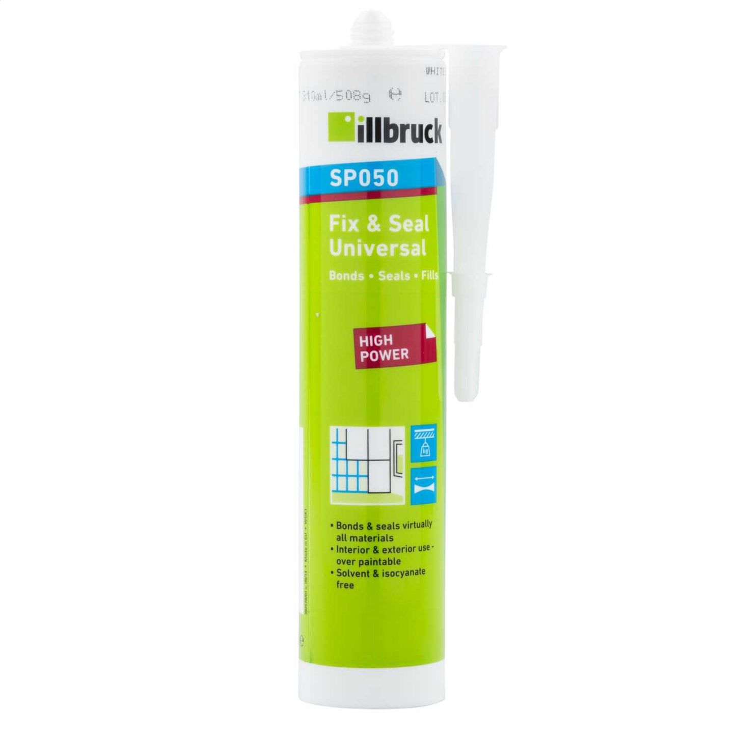 Illbruck SP050 Fix and Seal Universal Adhesive White 310ml