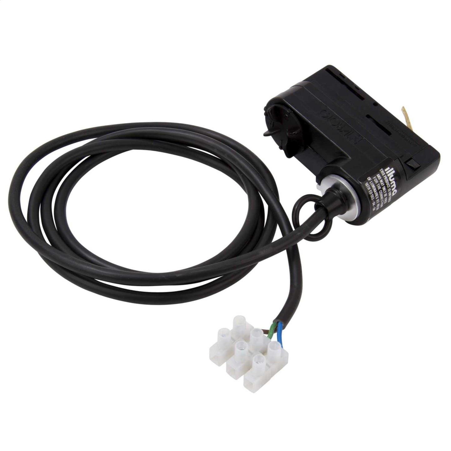 Illuma Switched Track Adaptor with Ring Black for 3 Circuit Track and 1.5m Cable