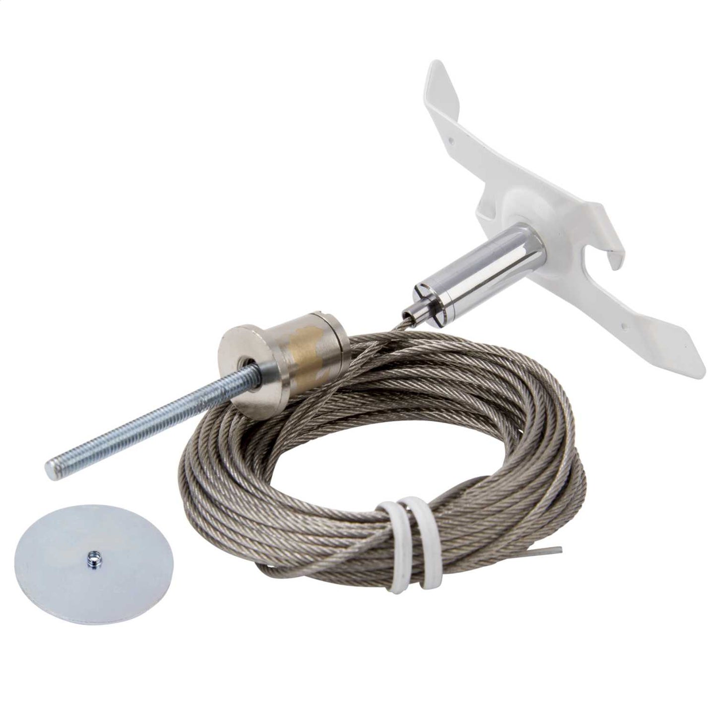 Illuma 6000mm Adjustable Suspension Wire White with Universal Clamp for 3 Circuit Track