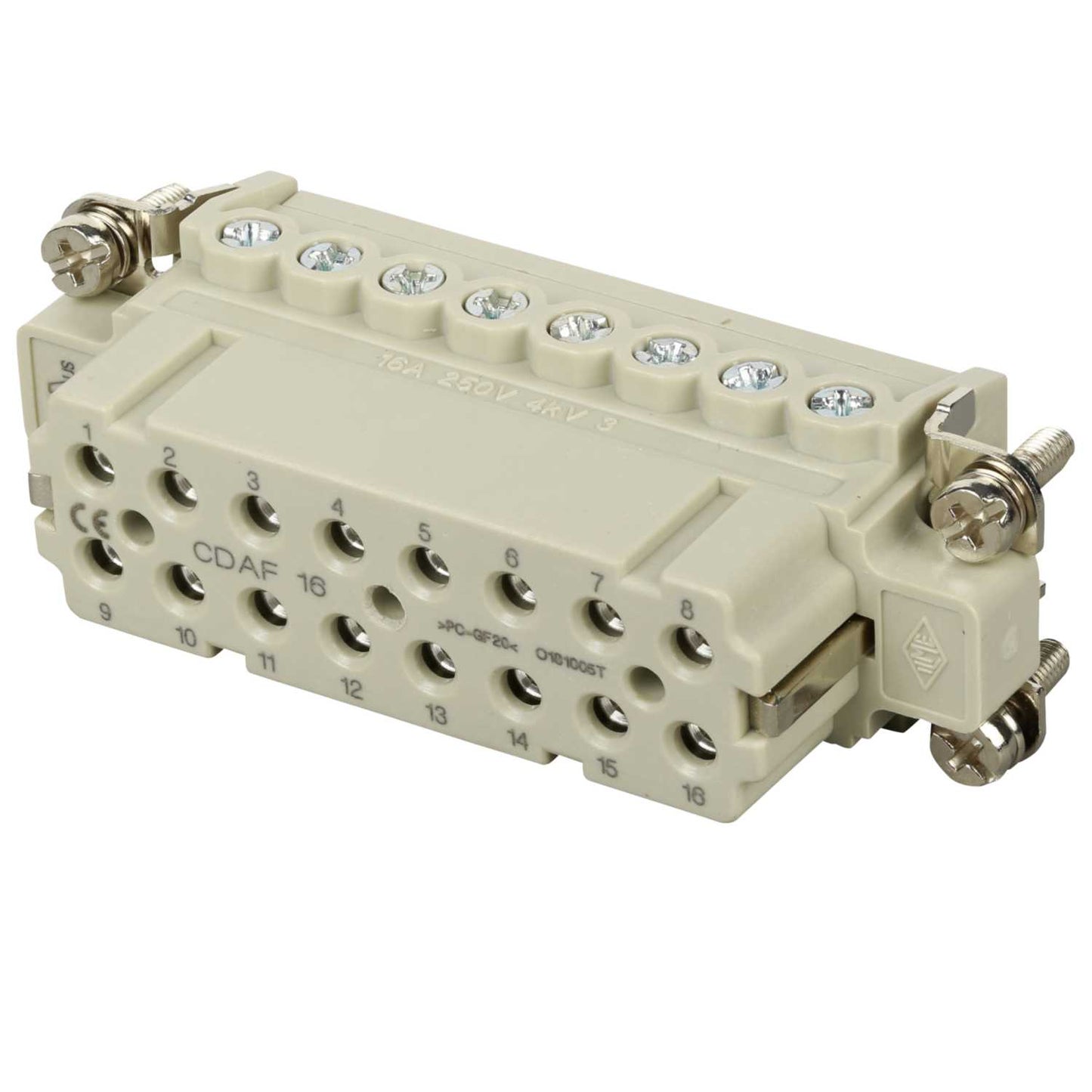 Ilme 16A 16 Pole + E Female for Screw Terminal Connection (1-16)