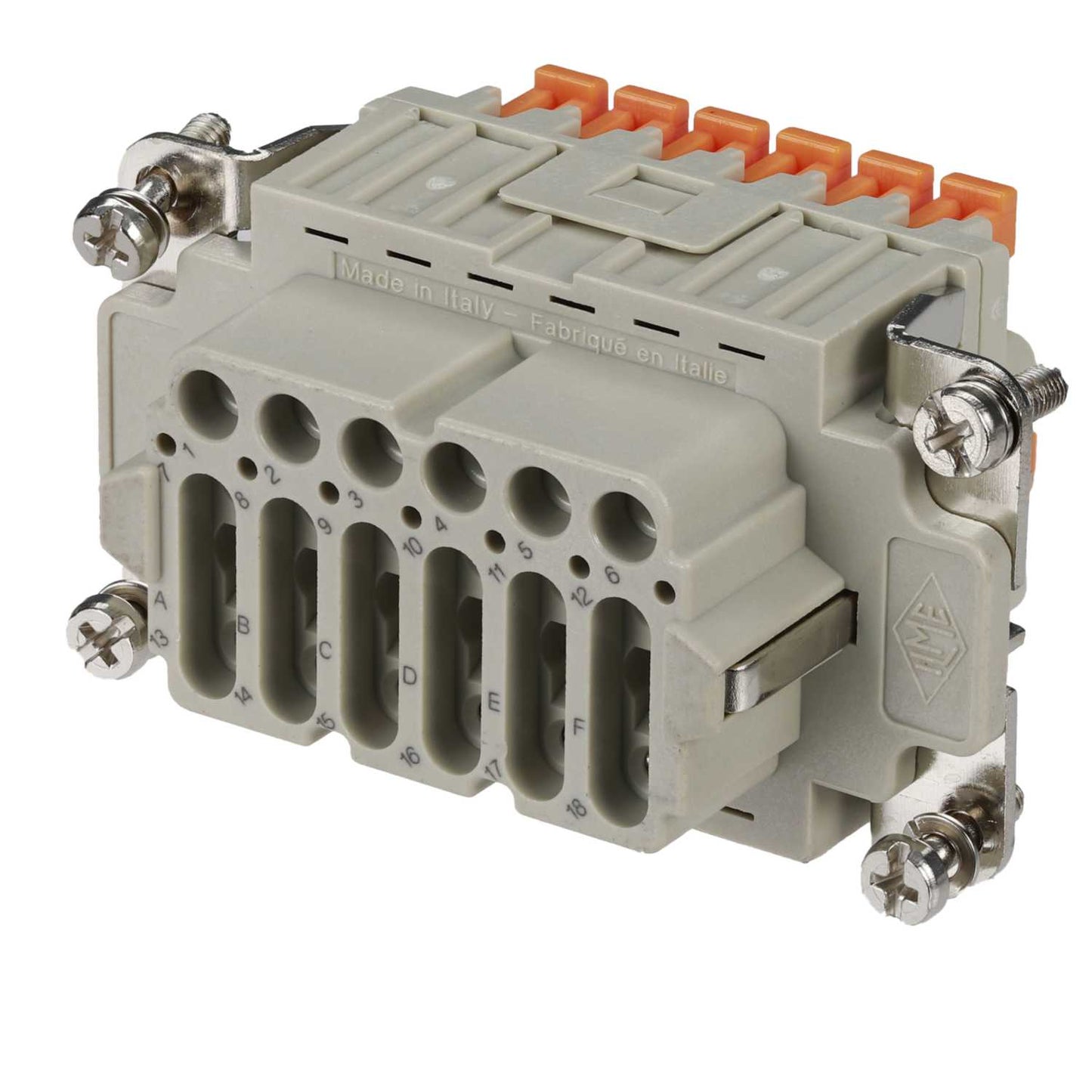 Ilme 10A 18 Pole + E Female Insert Spring Terminal Connector