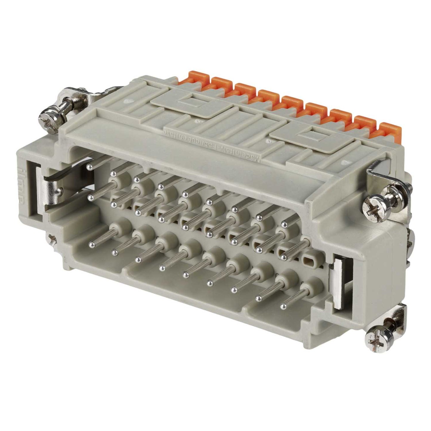 Ilme 10A 27 Pole + E Male Insert Spring Terminal Connector