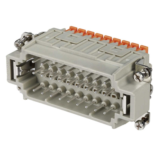 Ilme 10A 27 Pole + E Male Insert Spring Terminal Connector