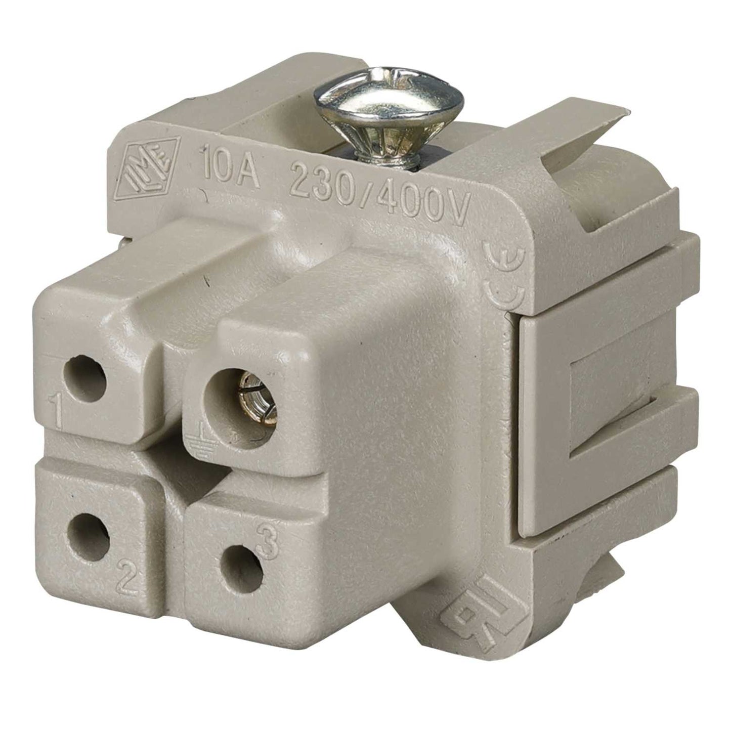 Ilme 10A 3 Pole + E Female Insert Screw Terminal Connection